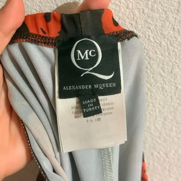 Alexander McQueen Kaleidoscope Leggings in Terracotta/Black Size Large Rare